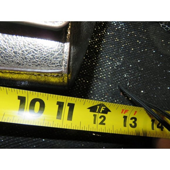 Coach NWT Alexa Signature Turnlock Silver Metallic Crinkle Leather Crossbody - Picture 8 of 12